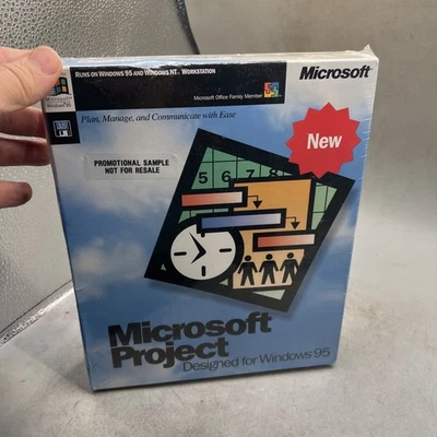Microsoft  Project ~ Designed For Windows 95 ~ New Sealed - Image 1 of 4