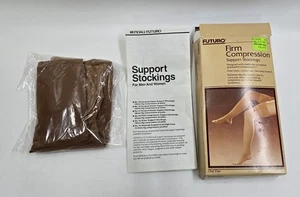 Vtg Futuro Compression Support Stockings Beige Medium Made USA 1988 005203 - Picture 1 of 5