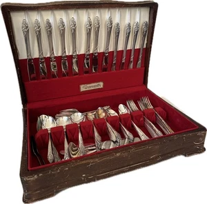 MCM 50er Jahre Silberteller Abendstern Gemeinschaft Set Besteck 123 Teile Lot Etui - Bild 1 von 11