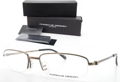 PORSCHE DESIGN Brille P8018 A 51-17 140 Titan Satiniert Alt Messing Halbrand S-M - Bild 1 von 4