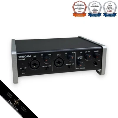TASCAM US-2x2 2-In 2-Out Zweikanal USB Audio MIDI Aufnahme Interface Japan - Bild 1 von 4