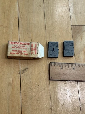 Toledo-Beaver Pipe Threading Dies 3/4" Nos 00-30-31-11-12 Toledo OH NOS w/Box - Image 1 of 4