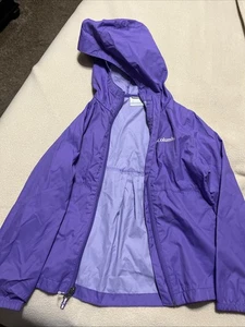 Columbia Windbreaker Purple Hooded water /Rain repellent Girls size XS (6/7) - Picture 1 of 4