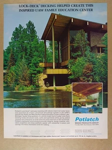 1970 Potlatch Wood Products UAW Family Center Black Lake MI Vintage Print Ad - Bild 1 von 1