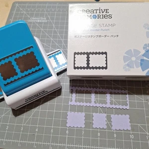 Creative Memories Postage Stamp Border Punch with Box Scrapbooking Tool - Picture 1 of 2