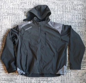 Honda Racing Jacket Bike Padded Riding Coat Size 2XL XXL Motorcycle Hooded Black - Picture 1 of 6