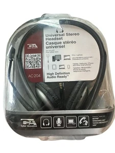 Cyber Acoustics Universal Stereo Headset Headphone With Microphone AC-204 - Picture 1 of 2