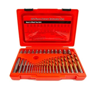 35PCS Screw Extractor and Left Hand Drill Bit Set, Multi Spline Screw/Bolts E... - Picture 1 of 7