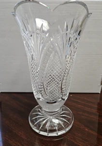 RARE Vtg Waterford Crystal SEAHORSE 2001 Classic Footed Vase 10" Ire STUNNING - Picture 1 of 15