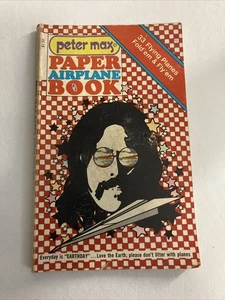 PETER MAX Paper Airplane Book 1976 4th printing Fold’em & Fly'em Pyramid pb - Imagen 1 de 5