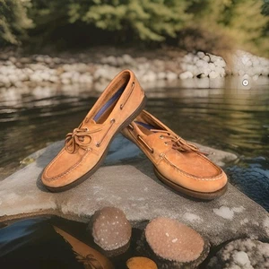 Para Hombres Sperry Top Sider Talla 10 M 0197640 Original 2 Ojales Todo Cuero Superior - Imagen 1 de 17