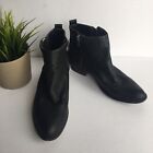 Madden Girl Holywood Black Ankle Boots Double Zipper Sides Quilted Back Size 9 M
