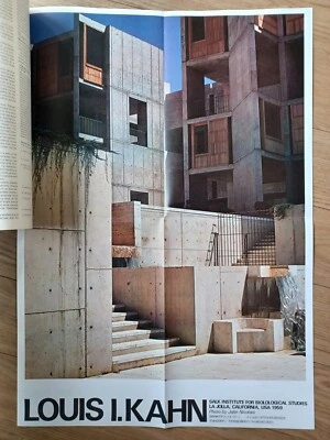 a+u :Louis I. Kahn　 Foldingposter　app：ULRICH　FRANZEN ：Architecture 1975 - Image 1 of 4