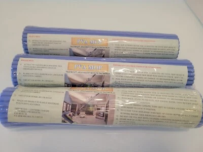 Cabezales de fregona de esponja PVA - 3 reemplazos de rodillos de goma espuma de Mitchell Products Foto 1 de 4