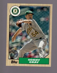 2017 Topps 87 Design Sonny Gray Baseball Card Oakland Athletics