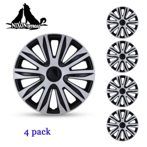 14 inch Car Wheel Rim Skin Cover Hub Caps 4 Pack Hubcap Wheel Cover Replacements - Picture 1 of 9