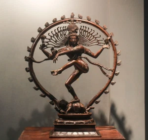 Antique Nataraja Dancing Shiva Statue Big Bronze Sculpture Vintage Home Decor - Picture 1 of 10