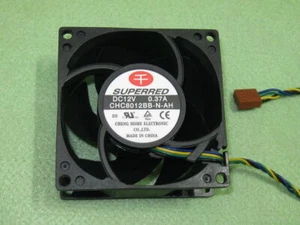 SUPERRED CHC8012BB-N-AH 8038 80mm x 38mm Cooler Cooling Fan 12V 0.37A 4Pin B145 - Picture 1 of 3
