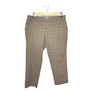 J. Jill Tan Black Blue Plaid Premium Bi-Stretch Slim Fit Pants – Women’s Size P1 - Picture 1 of 4