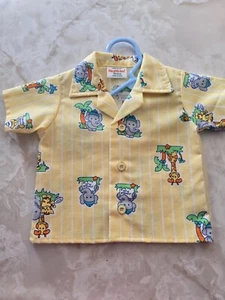 Vintage Baby Clothes Short Sleeves, Jungle Fun - Picture 1 of 3
