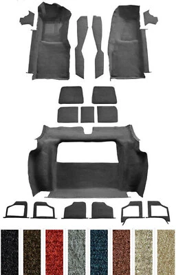 New! 1978 - 1987 Chevy Corvette Complete Replacement Carpet Kit  Set Pick Color - Image 1 of 4