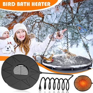 Birdbath Heater For Winter Plug-in 70W Water Heater Bird Bath Auto Shut-off - Picture 1 of 5