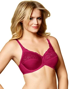 Lilyette by Bali Womens Tailored Minimizer Bra with Lace Trim - Picture 1 of 46