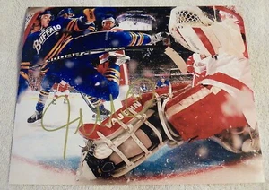 Fotografía automática de Detroit Red Wings Joey MacDonald firmada deportes ilustrada 8x10 - Imagen 1 de 1