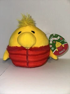 Squishmallows Woodstock Winter Jacket Puffer 6.5” Peanuts Snoopy Peanuts Bird - Picture 1 of 5