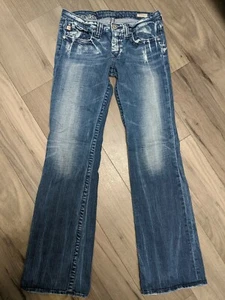 VTG BIG STAR CASEY DISTRESSED BOOT CUT JEANS SZ 27 - 27/32 - Picture 1 of 8