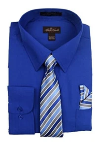 Alberto Danelli Boys Kids Long Sleeve Dress Shirt Set with Matching Tie 7 - Picture 1 of 1