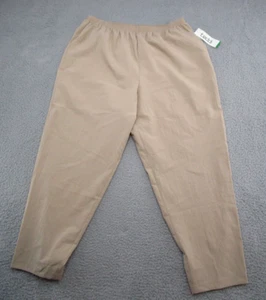 Vintage Teddi Pants Women's Size 26 Beige Elastic Waist High Rise NEW W/ Tag - Picture 1 of 11