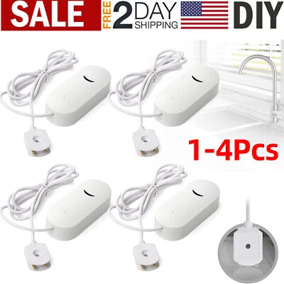 1-4Pack Smart Water Leak Sensor Detector APP Alarm WiFi Home Water Leak Detector - Image 1 of 4