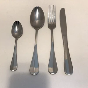 Nautica Home ~ Jagdamba Stainless Steel Flatware 4 Piece Place Setting - Picture 1 of 8