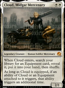 Cloud, Midgar Mercenary Carta Playtest Personalizzata Arte Alterata Alta Qualità - Foto 1 di 5