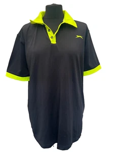 Slazenger Hemd Gr. M Schwarz Gelb Kurzarm Polyestermischung Herren - Bild 1 von 9