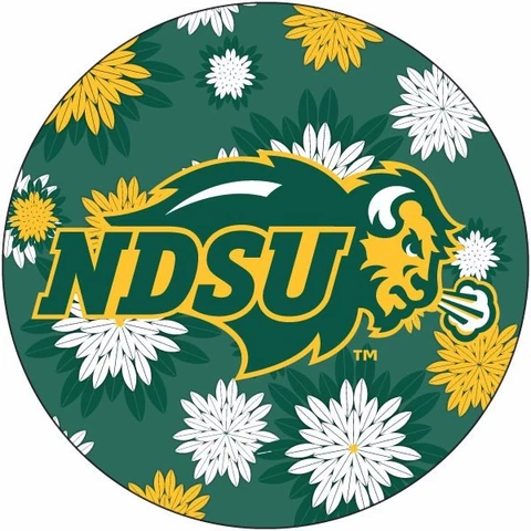 NORTH DAKOTA STATE BISON 4" FLORAL DESIGN MAGNET-NDSU CAR MAGNET-NEW FOR 2016! Cover