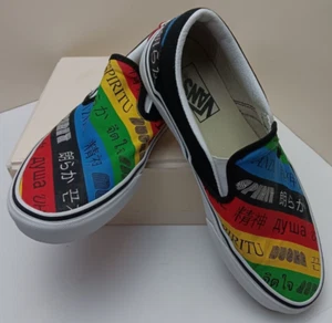 Vans Slip On Spirit Espiritu Size Mens 6.5 Womens 8 Rainbow Black Classic Shoes - Picture 1 of 18