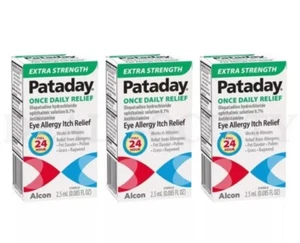 PATADAY Once Daily Relief Extra Strength 2.5ml Lot of 3 - Picture 1 of 9