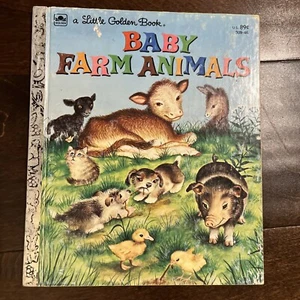 Vintage 1977 A Little Golden Book Baby Farm Animals Hardcover - Picture 1 of 3
