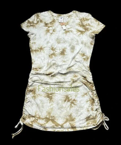 UNDERCOVER Abito Victorias Secret ROSA lati arricciati XLarge cravatta oliva tintura nuovo