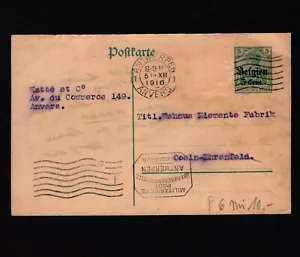 OPC 1916 Bélgica ocupada Amberes a Boln Alemania embalaje original censor - Imagen 1 de 2