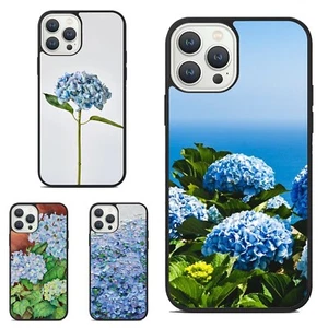Plastic TPU Cover For iPhone SE XS XR Max 5 6 7 8 Plus Nantucket Hydrangeas blue - Picture 1 of 25