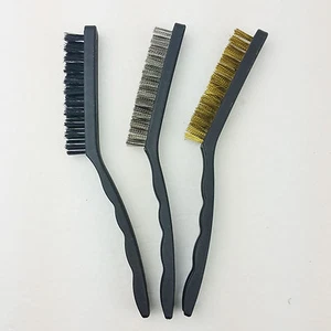 3 PCS Wire Brush Set, Nylon Stainless Steel Brass brush - Picture 1 of 3