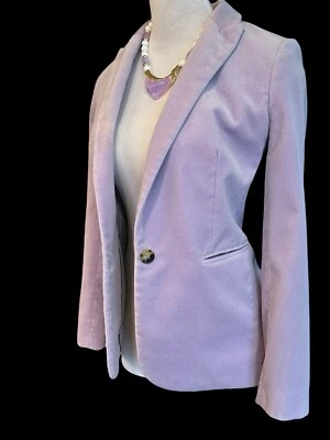 Блейзер J Crew лавандовый бархатный парк дымчатая глициния фиолетовый размер 2 - Изображение 1 из 4