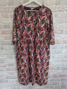 Seasalt Cornwall Sea Strewn Dress Size 12  Pink Pockets Organic Cotton - Picture 1 of 9