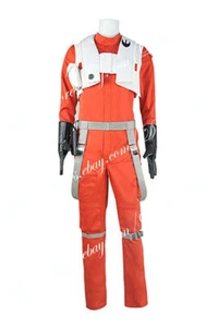 Star Wars The Force Awakens Cosplay Poe Dameron Costume X-wing Pilot Uniform - Picture 1 of 8