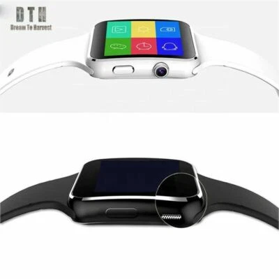 X6 Smartwatch Touch Screen Waterproof Camera Compatible for Samsung Galaxy A12 - Image 1 of 4