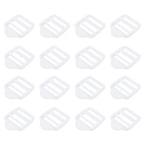 16Pcs Plastic Ladder Slider, 2" (50mm) White Adjustable Lock Buckles - Picture 1 of 7