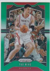 YAO MING Houston Rockets GREEN PRIZMS VARIATION Basketball Card NBA HOFer MINT! - Picture 1 of 2